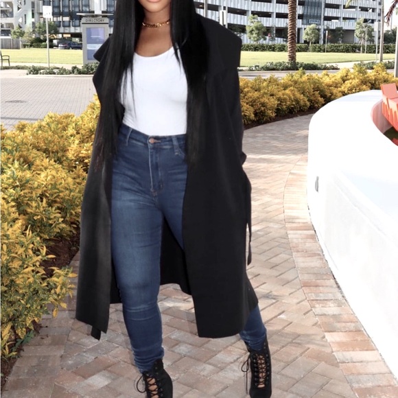 Trench-styled duster cardigan *New* Great stretch! - Picture 1 of 4